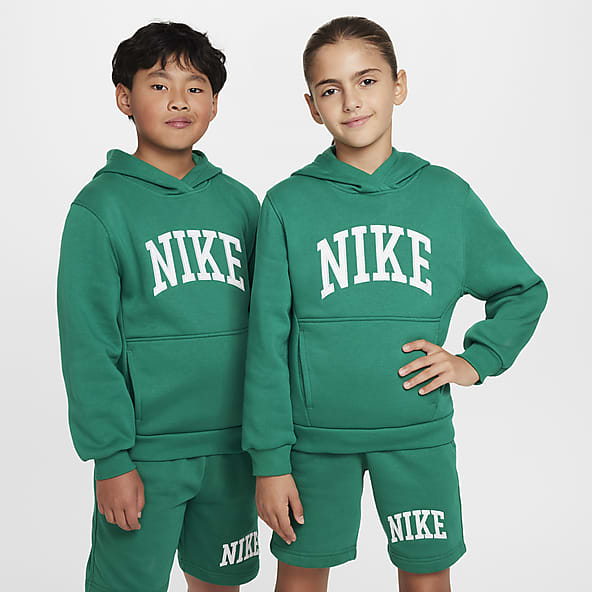 Boys green nike hoodie outlet
